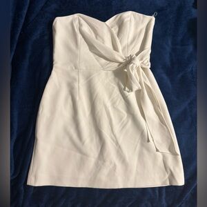 French Connection White Strapless Dress